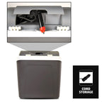 Ozark Trail 26QT electric Cooler 12V Portable Travel Beach Camping Picnic Insulated Cooler 30 Cans Iceless 24L, Grey