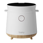 Banu Uniforms in 3-Cup in Multi-Functional Rice Cooker, White, Nonstick Interior