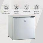 HOMCOM Mini Freezer Countertop, 1.1 Cu.Ft Compact Upright Freezer with Removable Shelves, Reversible Door for Home, Dorm, Apartment and Office, gray  05