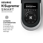 Keurig K-Supreme SMART Coffee Maker, MultiStream Technology, Brews 6-12oz Cup Sizes, Black