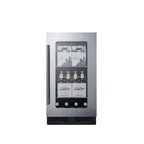 Summit Cl181wbv 18 Inches Wide 2.9 Cu. Ft. Built-In Or Free Standing Wine And Beverage Cooler -