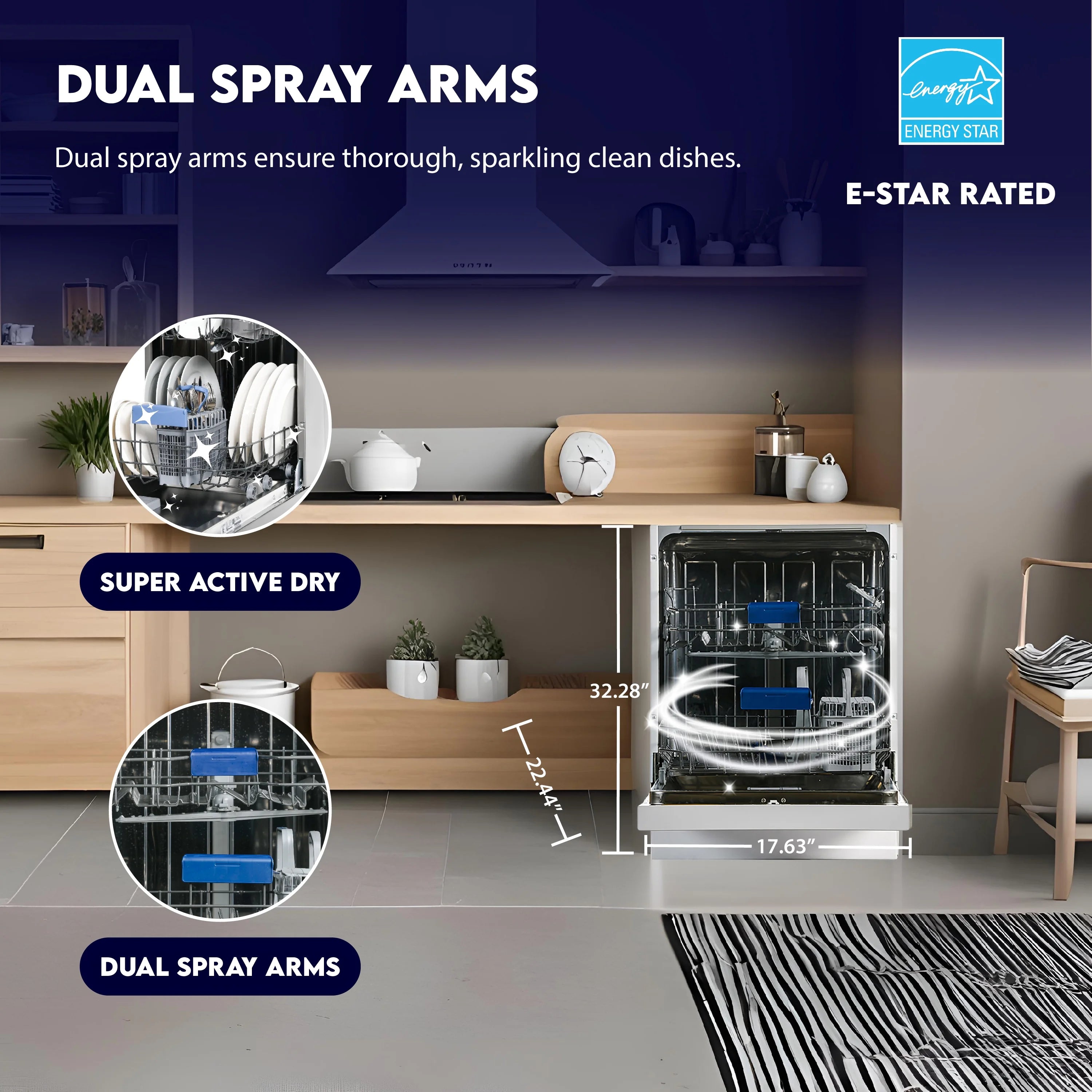 Equator Europe 24" Built in 14 place Dishwasher in Stainless