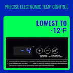 DEMULLER 4.0 Cu.ft Chest Freezer with Electronic Panel, Accurate Temperature Display to 1�?Black