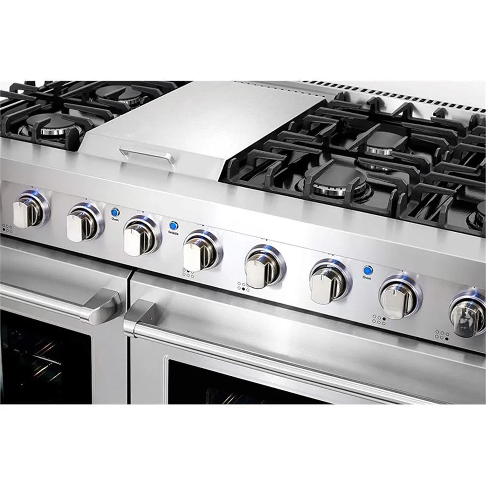 Cosmo 48" Double Oven Gas Range & Dishwasher & French Door Refrigerator Set