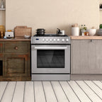 30 in. 5.0 cu. ft Single Oven Gas Range with 5 Burner Cooktop in Stainless Steel