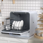 Leadrop Portable Countertop Dishwasher, 2-Tier Rack Mini Dishwasher with 5L Water Tank Multifunctional Dish washer with 5 Place Settings, 3-Spray Arm and Air-Dry Function