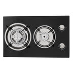 2 Burner Modern Gas Cooktop Gas Stove Top with 2 Burner Black 20.47*12.6 in