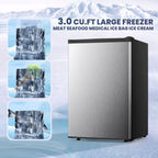 Electactic Upright Freezer, Energy Saving 3.0 Cu.ft Single Door Compact Upright Freezer with Reversible Door(Black)