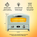 Sengoku HeatMate Countertop Toaster Oven w/ Graphite Technology, Olive