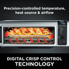 Ninja Foodi 6-in-1 Digital Air Fry Oven, Air Fryer, Convection Oven, Toaster, with Digital Crisp Control Technology, Compact Size, Stainless, SP080