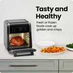 Chefman Multifunctional Digital 10 Qt. Air Fryer+ Rotisserie, Fry, Roast & Bake, 17 Presets - Black