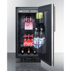 15" wide ADA compliant all-refrigerator for built-in or freestanding use with panel-ready door