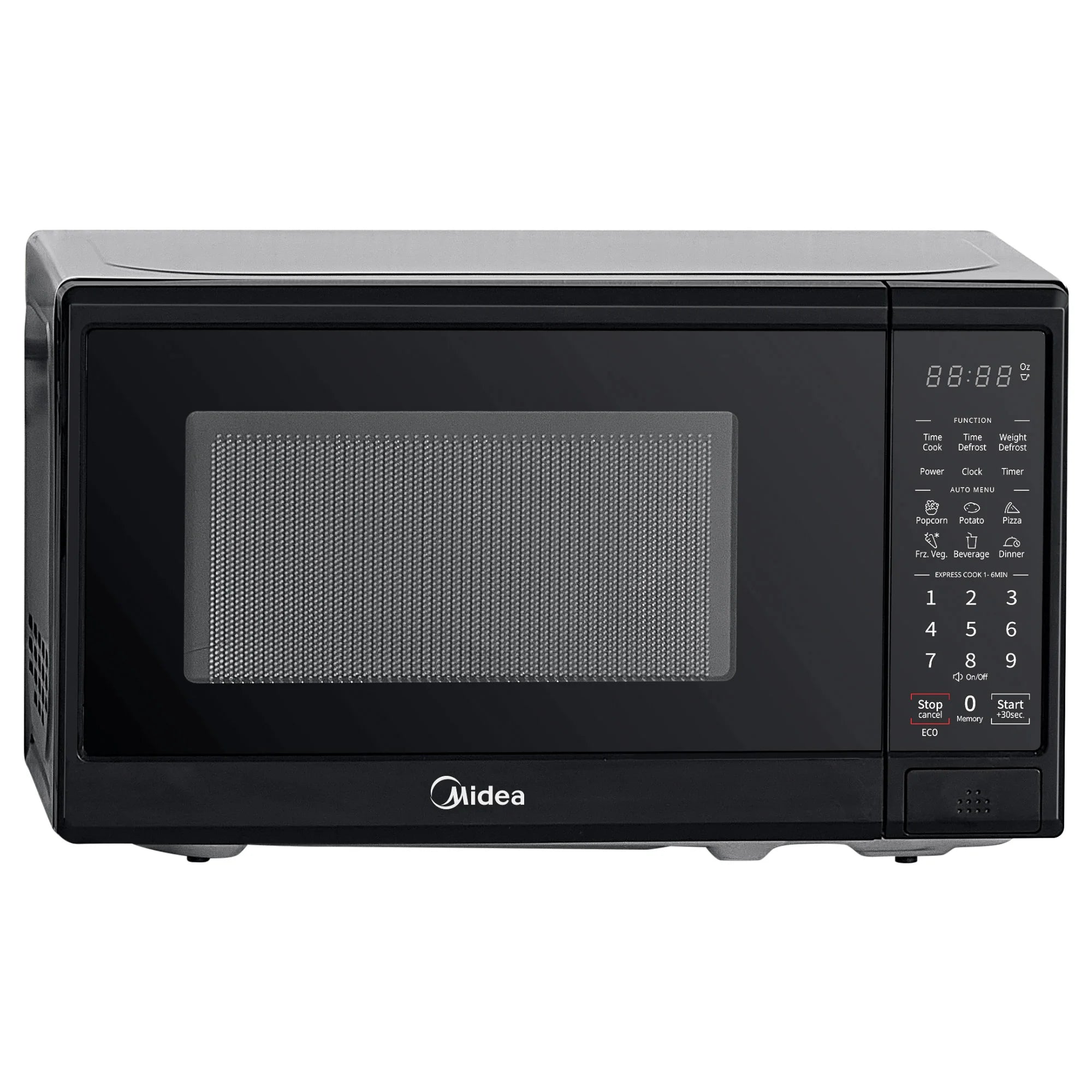 Midea 0.9 Cu. Ft. Countertop Microwave Oven, 6 Auto Programs, 10 Power Level, Black, EM9P022CVPMB