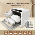 countertop dishwasher  portable dishwasher with water tank  5 wash programs  leak-proof and can also be connected to the tap. For apartments  dorms  offices  boats  RVs  kitchene