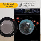 Pemberly Row Pet Compact 110V Vented/Ventless 15 lbs Combo Washer Dryer in Black