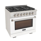 Professional 36-in Propane Gas Range in White with True Simmer Burners