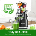 Kitchen in the Box Cold Press Juicer Machines With 3.26" Wide Feed Chute, Slow Masticating Juicer Machine for Whole Fruits and Vegetables, BPA-Free, High Juice Yield Juicer Maker (Silver)