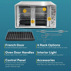 Elite Gourmet Americana by Elite ETO3300M Vintage 50��s Diner Retro Countertop Toaster oven, Bake, Broil, Toast, Fits 12�� Pizza, Temperature Control & Adjustable 60-Minute Timer 1500W, 8-slice, Mint