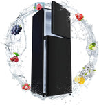 Kcpolre 4.8 Cu.ft Refrigerator with Freezer, 2-Door RV Fridge with Adjustable Thermostat, Compact Refrigerator with Freezer for Home, Kichen, Apartment, Office, Silver