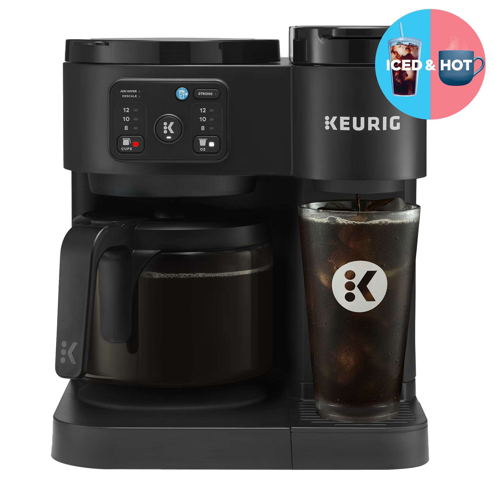 Keurig K-Duo Essentials, Hot & Iced Single-Serve K-Cup Pod Coffee Maker & Carafe,  Moonlight Grey