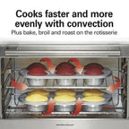 Hamilton Beach Countertop Toaster Oven with Convection & Rotisserie, Extra Large Capacity, Black