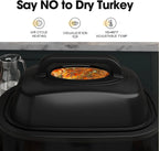 20 Quart Electric Roaster Oven, Turkey Roaster Electric, Roaster Oven Buffet, Selfbasting Lid, Removable Pan, Full-Range Temperature Control Cool-Touch Handles, Turkey Roaster, Black