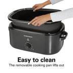 Hamilton Beach 20 Quart Electric Roaster Oven with Removable Pan, Black