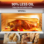 Whall 12QT Touchscreen Air Fryer Toaster Oven, 12 Pre-set Menus, Clear Window, Less Oil