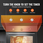 KFFKFF Single Wall Oven, 24" Electric Oven for Built-in Installation, Features 6 Cooking Modes, 2.68 Cu.Ft Capacity, Includes Timer, 2000W Power, Comes with Baking Rack and Tray, Ideal for Kitchen