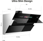 Range Hood 30 inch with 900CFM, Voice/Gesture Sensing/Touch Control Panel, Unique Side-Draft Design for Under Cabinet Modern Kitchen Hood, Ducted/Ductless Convertible