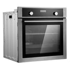 KFFKFF Single Wall Oven, 24" Electric Oven for Built-in Installation, Offers 9 Cooking Modes, 2.68 Cu.Ft Capacity, Includes Timer, 2800W Power