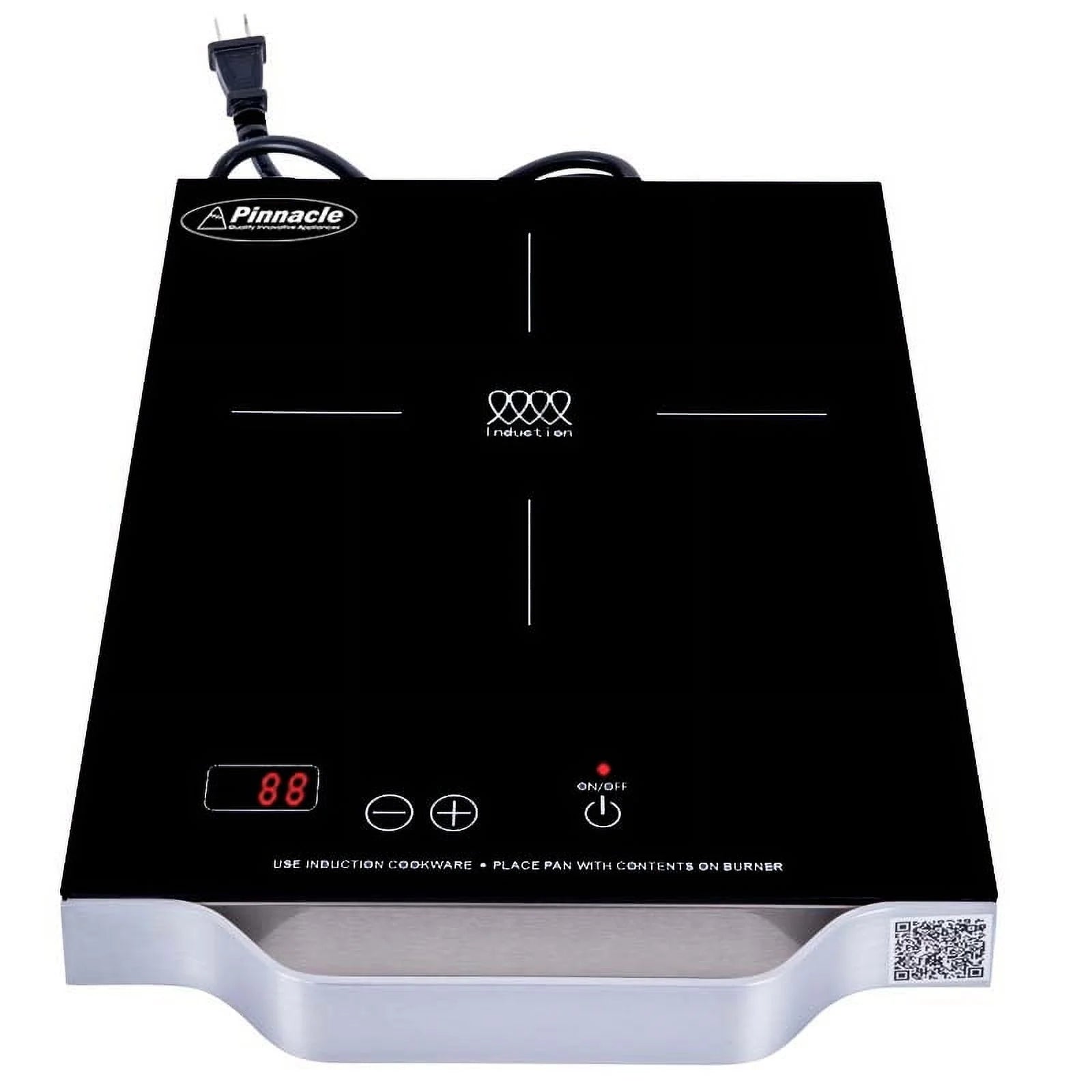 Equator 11inch Portable Single-Burner Induction Cooktop - with Handle in Black