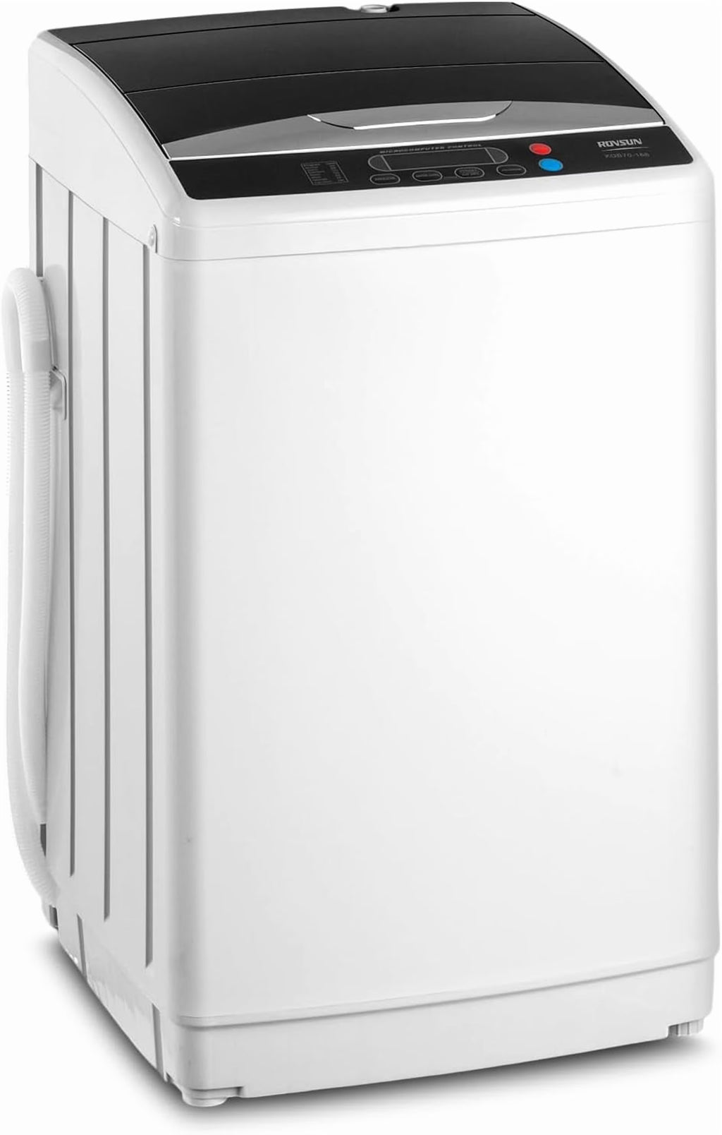 VINGLI 25LBS Full-Automatic Electric Laundry Machine�� Portable Washing Machine with Stainless Steel Drum, 110V Compact Washer, Washer and Dryer Combo for Apartment, Dorms, RV, Grey