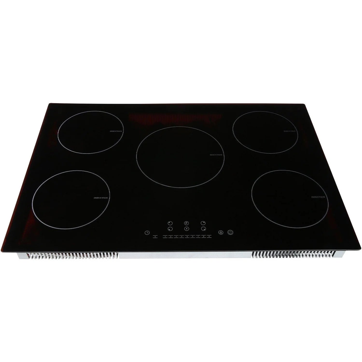 Choco Moon Induction Cooktop 5 Burners, 30'' Stove Top, Built-in Magnetic 9200W, 9 Heat Levels, LED Touch Screen, Child Lock, Over-Temp Protection, Easy Cooking