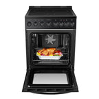 Lanbo 24 in 2.9 CU ft Freestanding Electric Range with Rotisserie and True Convection Oven and Timer