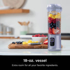 Ninja Blast Portable Blender, Cordless, 18oz. Vessel, Personal Blender for Shakes & Smoothies, BPA Free, Leakproof Lid & Sip Spout, USB-C Rechargeable, Dishwasher Safe Parts, Metallic Purple,