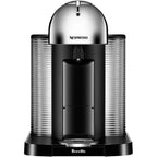 Breville Nespresso Vertuo Coffee & Espresso Single-Serve Machine in Chrome and Aeroccino Milk Frother in Black