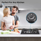 Amzgachfktch 12 Inch Built-in Gas Cooktop with Thermocouple Protection, LPG/NG Dual Fuel