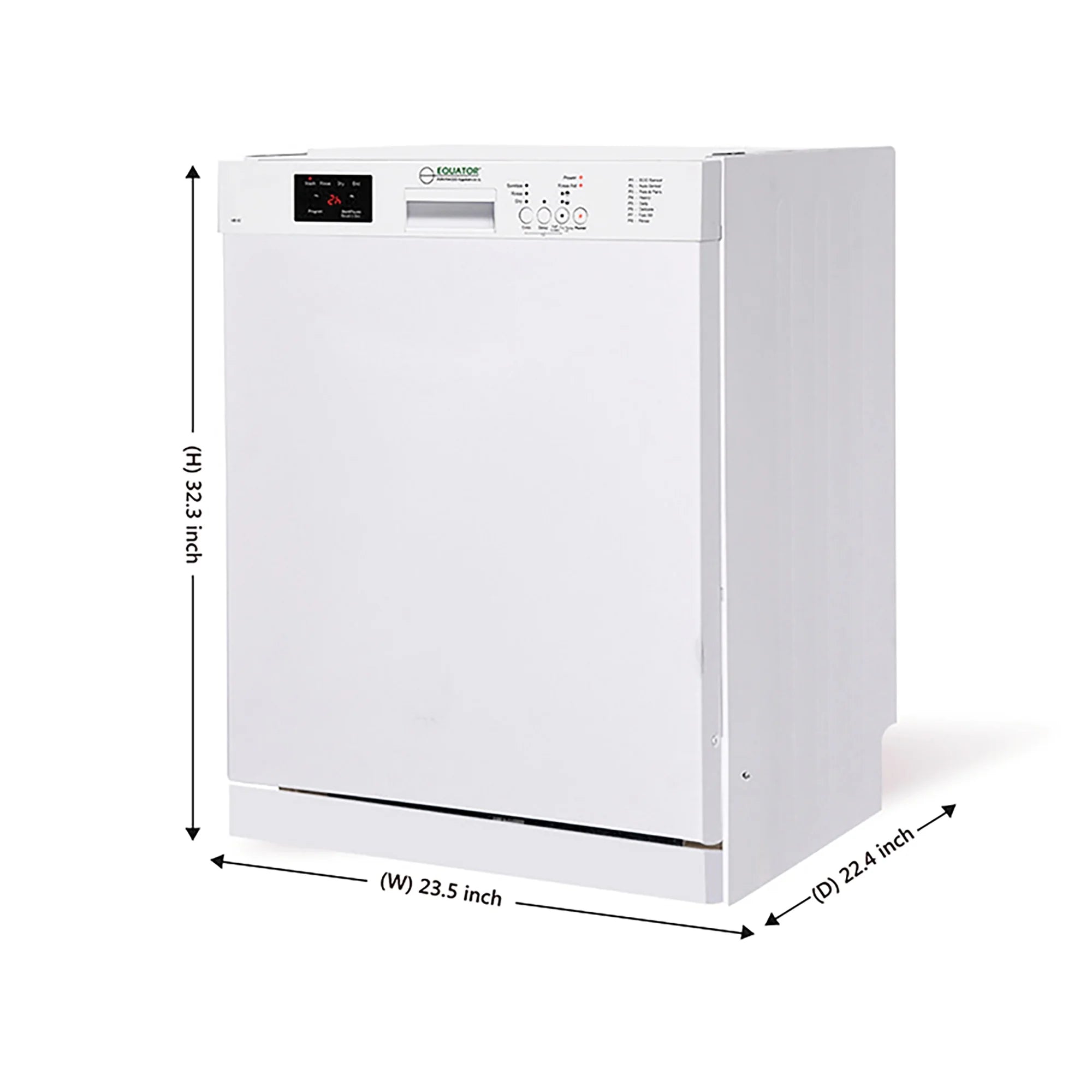 Equator 24 in Dishwasher 14 place + 3/4 HP Garbage Disposer QUIET 51dB 110V