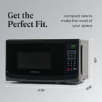 Farberware Countertop Microwave Oven with LED Lighting & Child Lock, 0.7 Cu Ft Black
