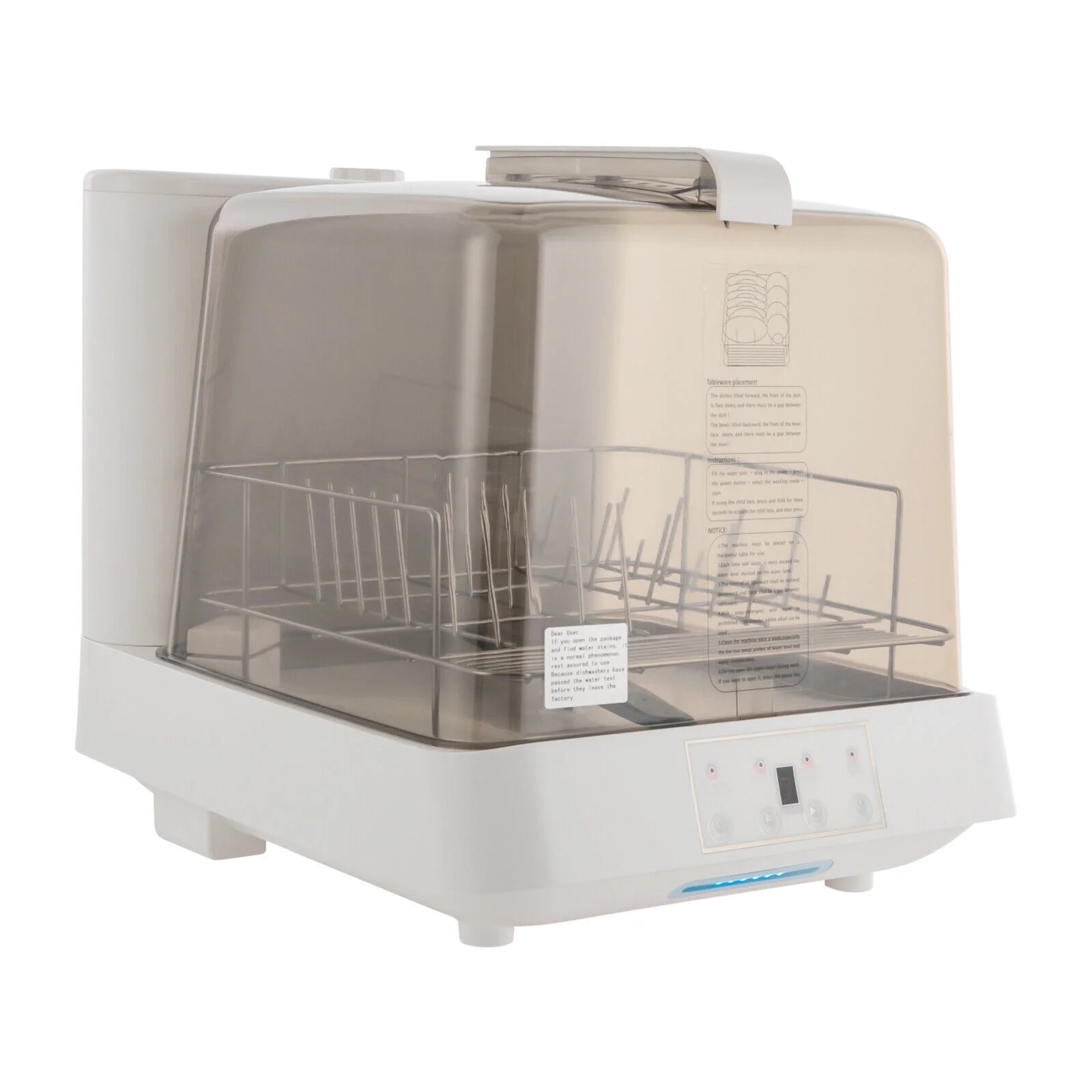 Portable Mini Dishwasher Countertop Dish Washing Machine with Washing Programs