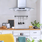 30 in. Vista Collection Ductless Wall Mount Range Hood, Button Controls, LED Lights, Stainless Steel