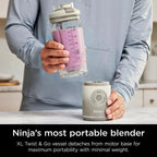 Restored Ninja BC251IV Blast Max Personal Cordless Blender, 3 Programs, 22 oz. Twist & Go Vessel, Cream (Refurbished)