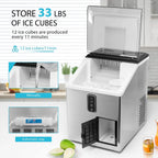 VIVOHOME 2 in 1 Countertop Ice Maker & Ice Shaver Machine, 33lbs/Day