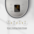 CUCKOO Rice Cooker 6 Cups Cooked, Warmer, Nonstick Pot and Fuzzy Logic Tech in Gray (CR-0375FG)