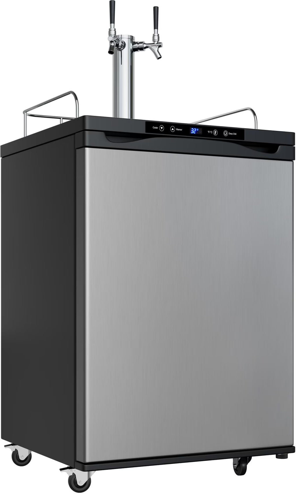 Edgestar Kc3000twin 24" Wide Freestanding Double Tap Kegerator - Stainless Steel