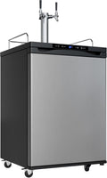 Edgestar Kc3000twin 24" Wide Freestanding Double Tap Kegerator - Stainless Steel