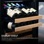 Whynter 24 inch Wine Cooler Refrigerator, 54 Bottle Wine Fridge with Stainless Steel Glass Door