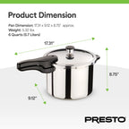 Presto? 6 Quart Stainless Steel Pressure Cooker