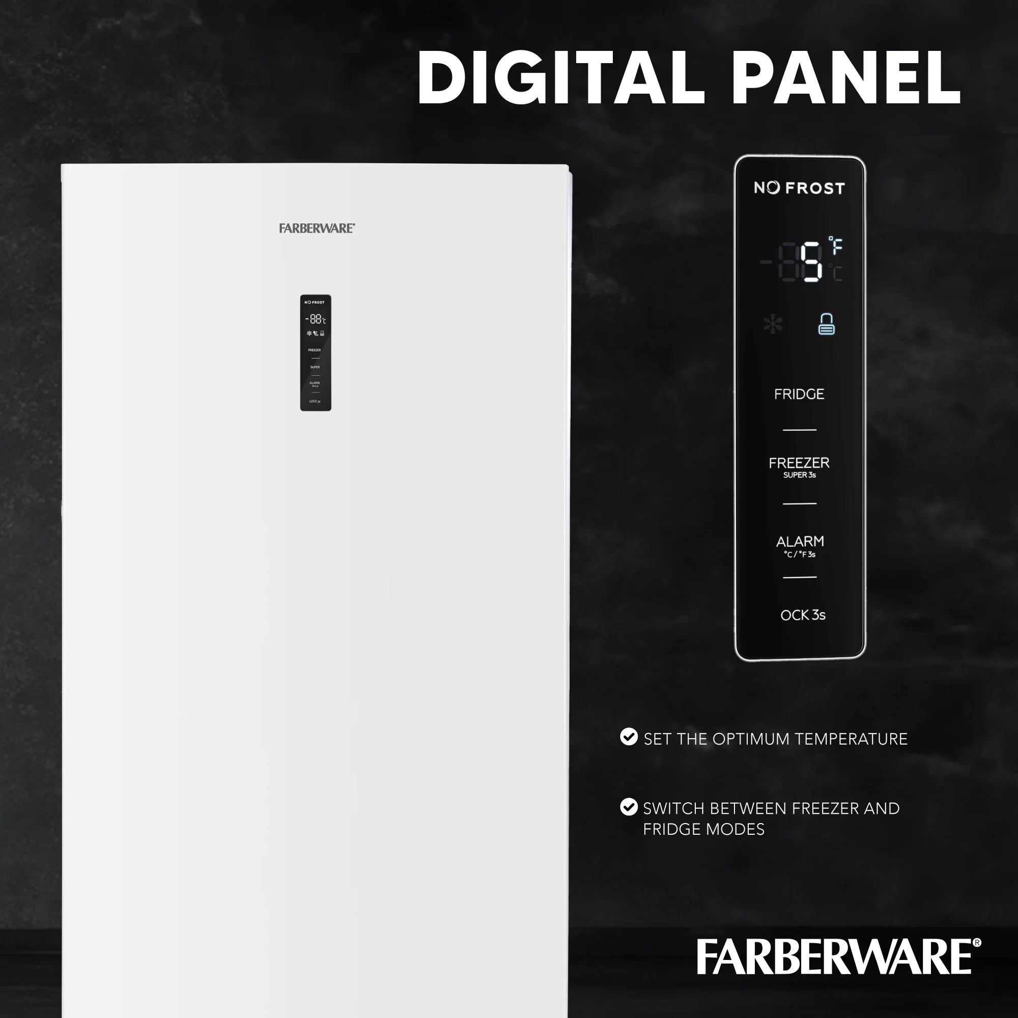 Farberware 21 cu. ft. Upright Convertible Freezer & Fridge, Garage Ready, White